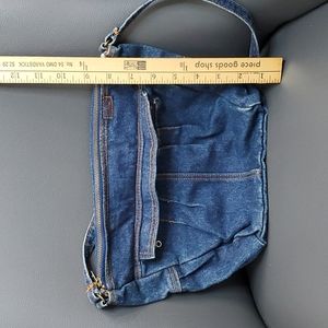 Vintage Shane denim purse with pleated front